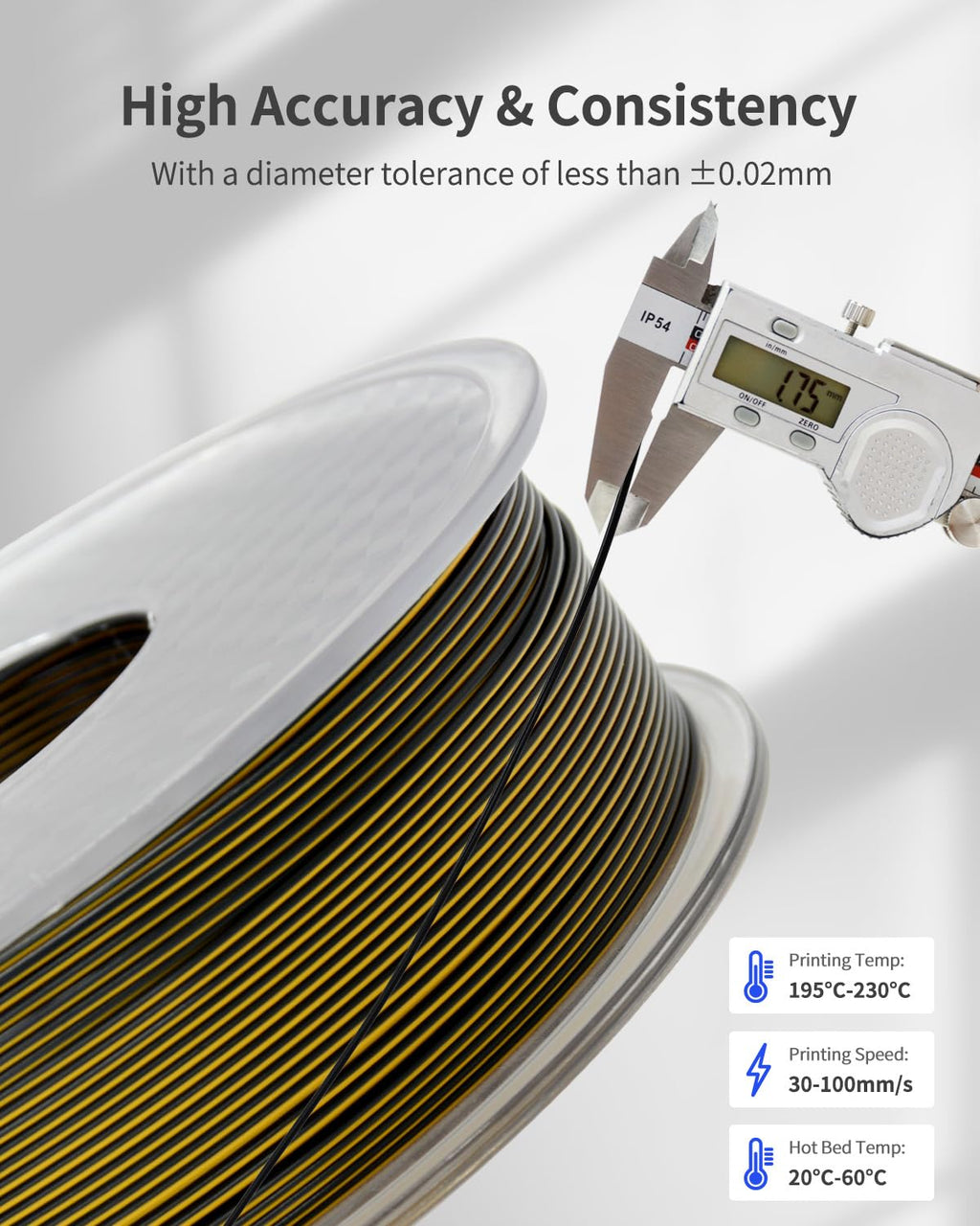 PLA Filament 1.75mm, 3D Printer Filament 1kg Spool (2.2lbs), Neatly Wound, +/- 0.02mm Precision, No Clog/Bubble, Excellent Layer Adhesion, Fits Most FDM Printers, Apple Green