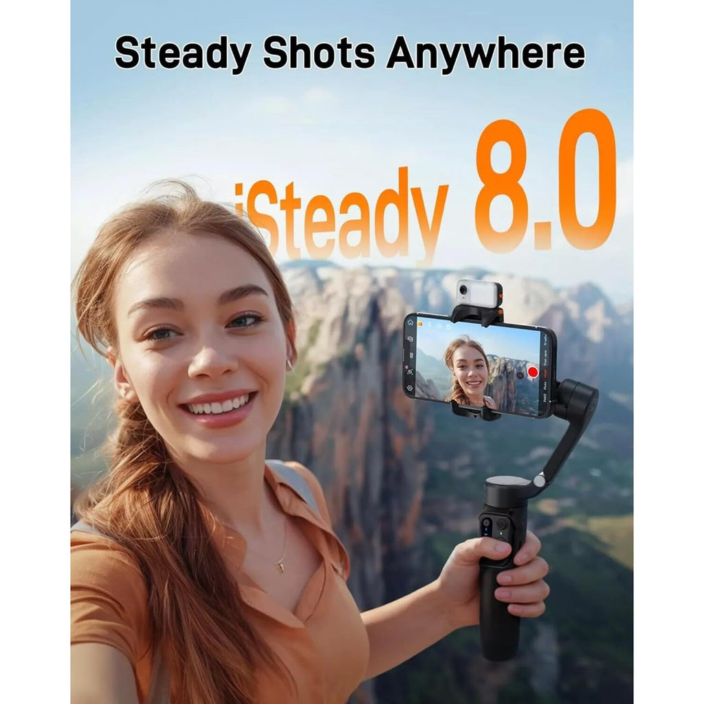 Hohem iSteady M7 Gimbal Stabilizer for iPhone,3-Axis Gimbal for Smartphone w/AI Tracking,Detachable Remote,Extendable Pole,Magnetic Light,Phone Stabilizer for Video Recording - Hohem M6 Kit Upgrade
