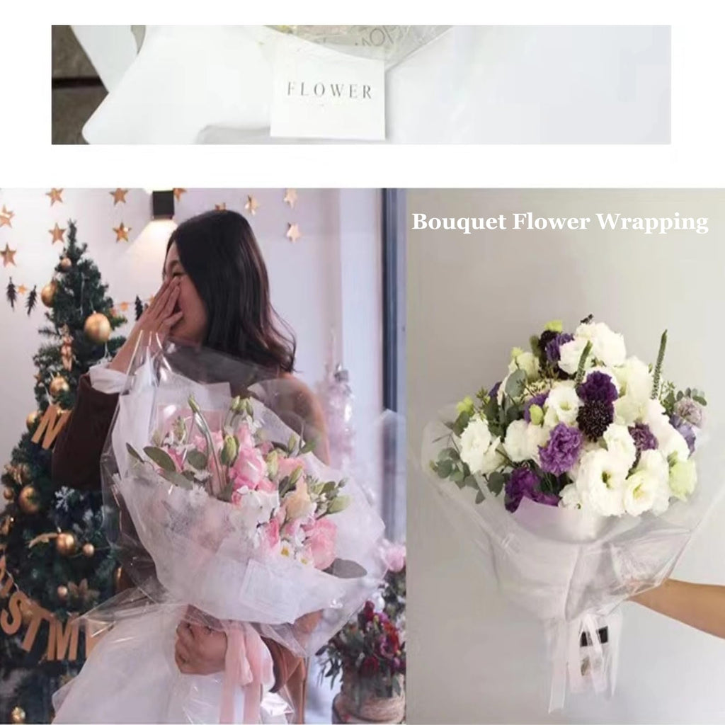 Vanhench Clear Cellophane Wrap, 16" x 200' 3Mil Thick Cellophane Wrap Roll for Gift Basket Treats Goodie Bouquet Flower Wrapping, Clear Plastic Wrap for Gifts Table Covering Packing Supplies