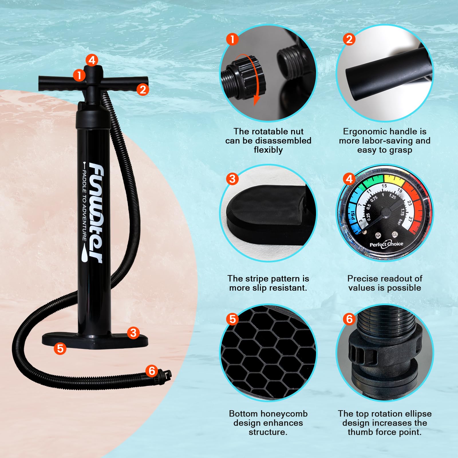 FunWater Inflatable Ultra-Light Stand Up Paddle Board for All Skill Levels with Premium SUP Paddleboard Accessories,Non-Slip Comfort Deck for Youth & Adults