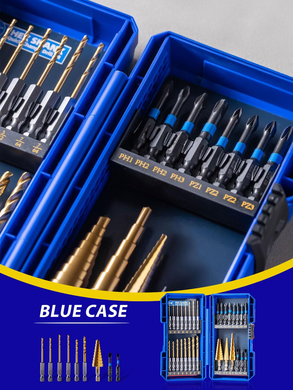 JEFE HEX 1/4-20 UNC Hex Shank Taps for Metal | MRO & Industrial Use | Quick-Change | Impact Driver (5pcs)