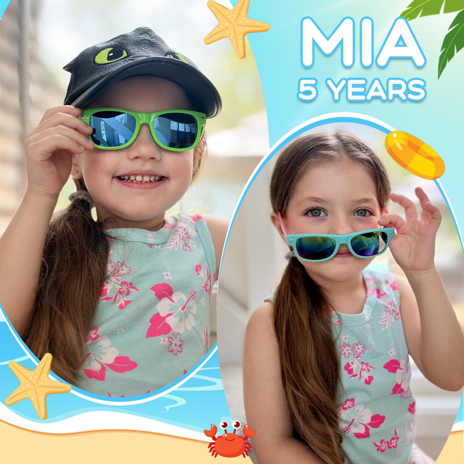 Kids Sunglasses Bulk, Kids Sunglasses Party Favors for Age 3-8, UV400 Protection Neon Kids Sunglasses Bulk for Boys Girls (12Pack-heart sunglasses)