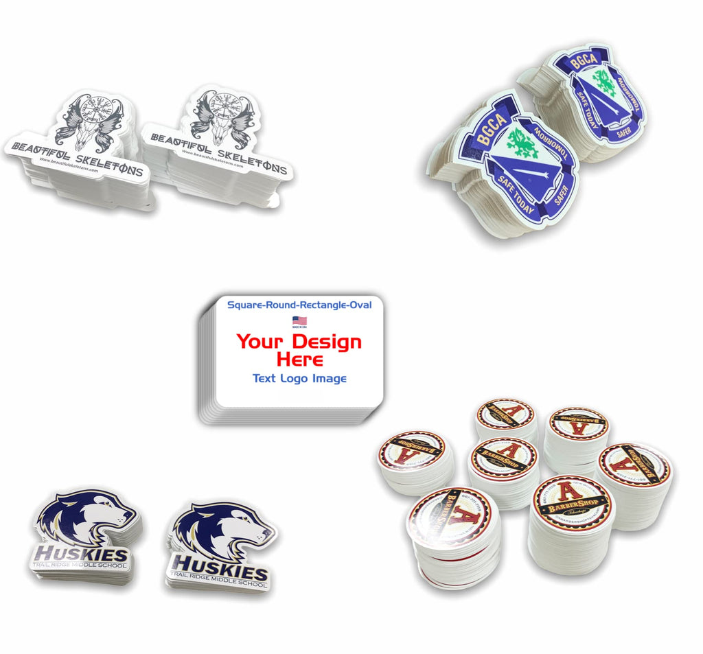 1.5 Inches Custom Sticker Personalized Labels Waterproof Dishwasher Safe Made USA, Custom Labels Business or Image Personalize Your Business Stickers