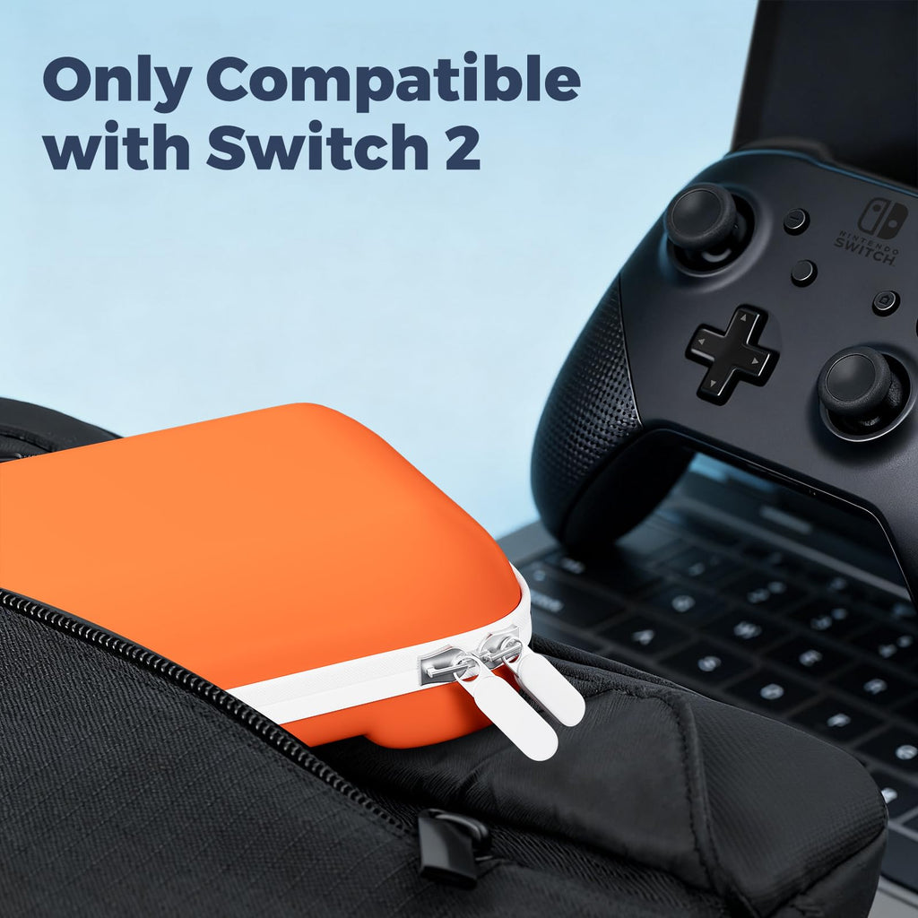 ProCase Carrying Case for Nintendo Switch 2 (2025) with 24 Game Card Slots, Hard Portable Travel Case Storage Bag Protective Pouch for 2025 Nintendo Switch 2 Console AC Adapter & Accessories -Black,L