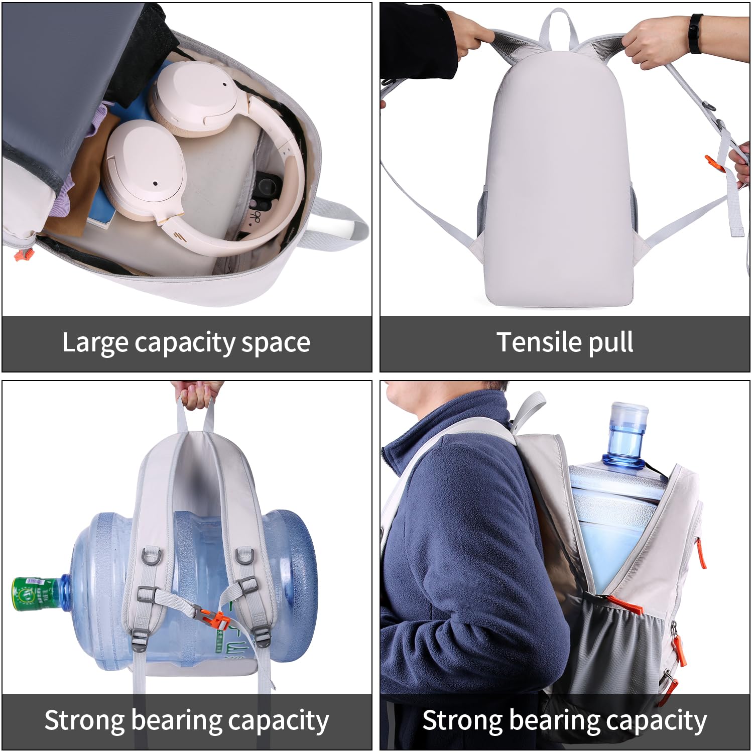 FENGDONG 35L Lightweight Foldable Waterproof Packable Travel Small Hiking Backpack Daypack for men women