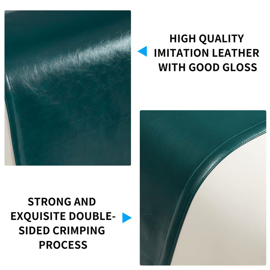 Non Slip Recliner Headrest Protector Washable Faux Leather Headrest Covers for Recliner Chair Waterproof Couch Head Rest Covers for Sofa,Furniture,Office Chair,Theater Seat (Beige)