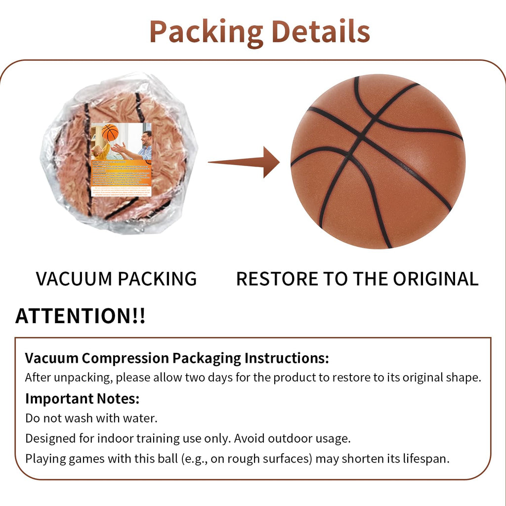 Silent Basketball, 2026 New Silent Basketball, Silent Basketballs Dribbling Indoor, No Noise Basketballs for Various Indoor Activities
