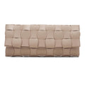 CHUNLI Woven Evening Clutch Purses for Women, PU Crossbody Shoulder Purse Handbag for Evening, Formal Events, Wedding, Party