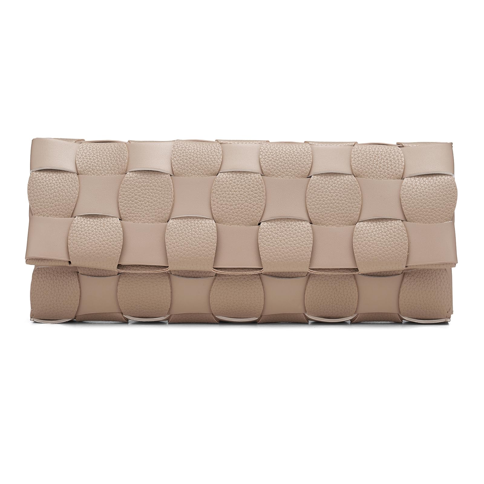 CHUNLI Woven Evening Clutch Purses for Women, PU Crossbody Shoulder Purse Handbag for Evening, Formal Events, Wedding, Party
