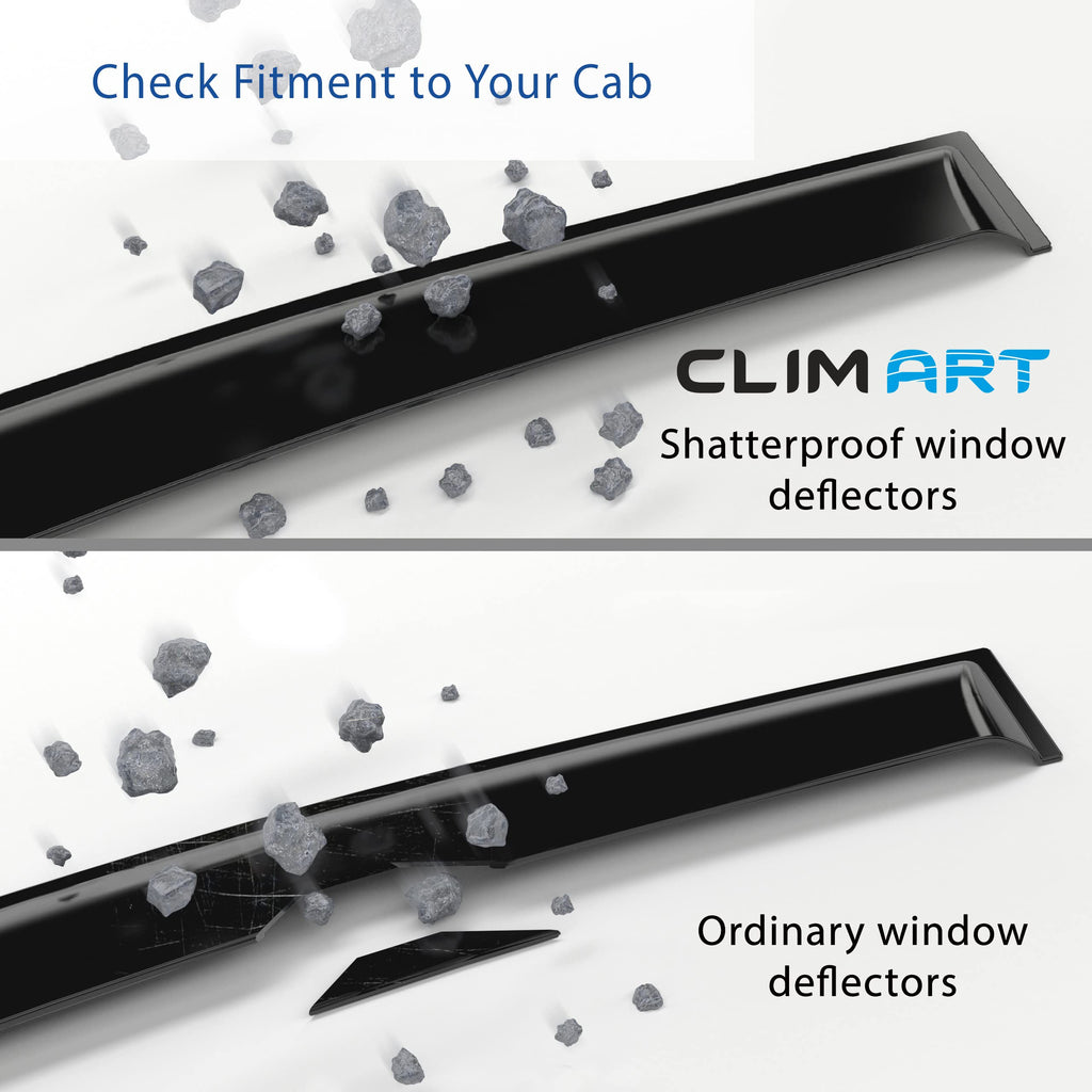 CLIM ART in-Channel Incredibly Durable Rain Guards for Honda Accord 2013-2017 Sedan, Original Window Deflectors, Vent Window Visors, Vent Deflector, 4 pcs. - 613274