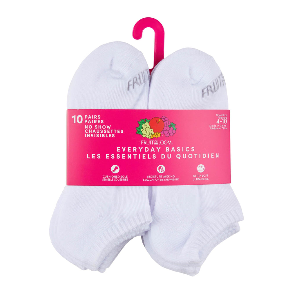 Fruit of the Loom Girl's Everyday Essential Soft Cushion Socks