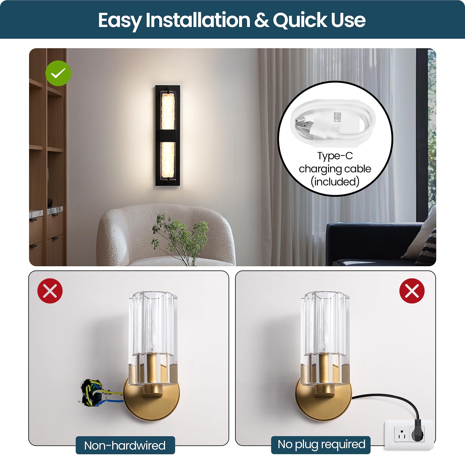 WOSHITU LED Wall Sconce Light: 11 Inch Gold Modern Sconces Wall Lighting 3000K Dimmable Crystal Wall Lamps Indoor Bathroom Sconce Wall Mount Light Fixtures for Living Room/Bedroom/Hallway