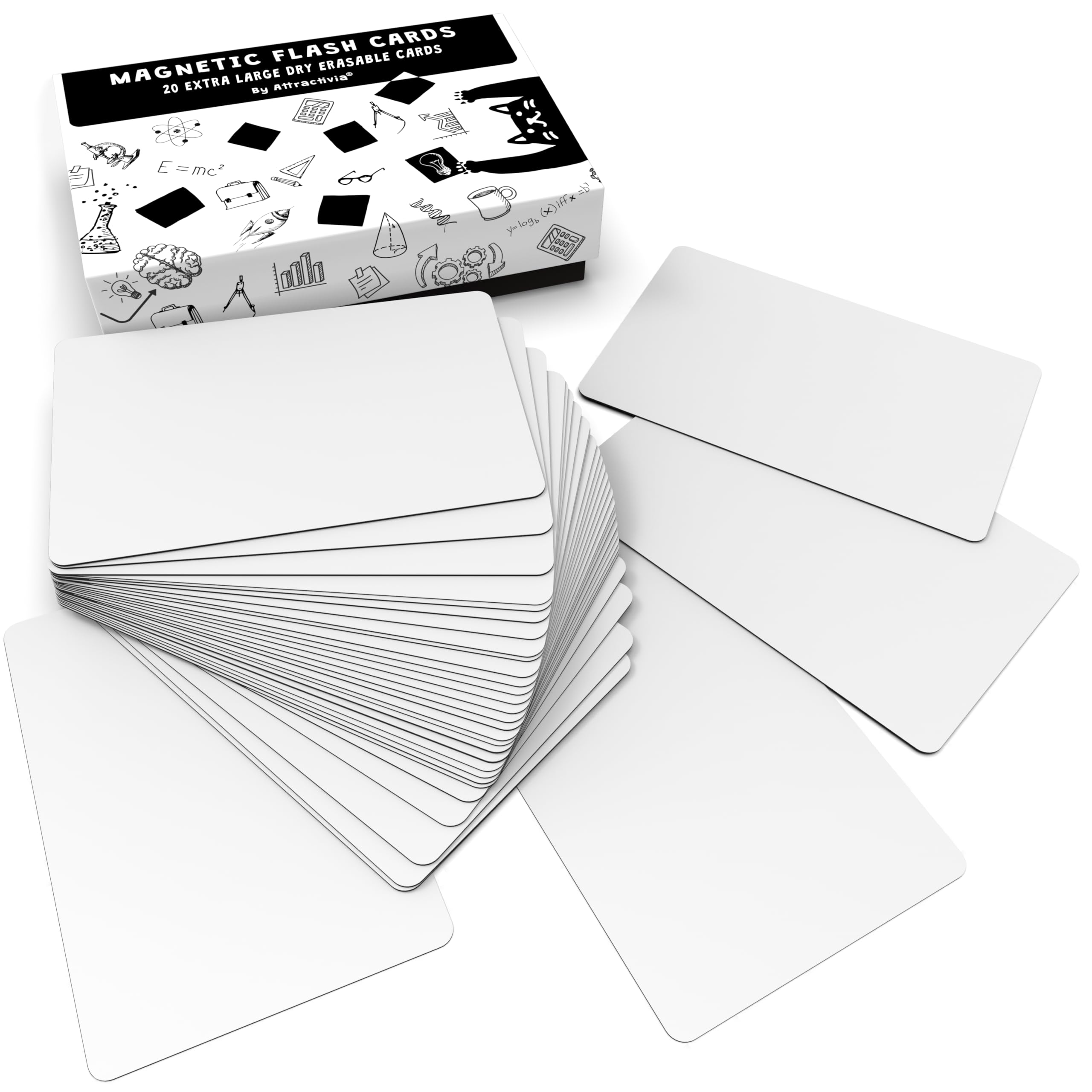 Attractivia Dry Erase Magnetic Labels 2.8 x 1.2 in, Color Borders, Dry Erase Magnets, 60-Pack, White Erasable Write-On All-Purpose Labels, for Office, Education, Home, Whiteboard, Magnetic Name Tags