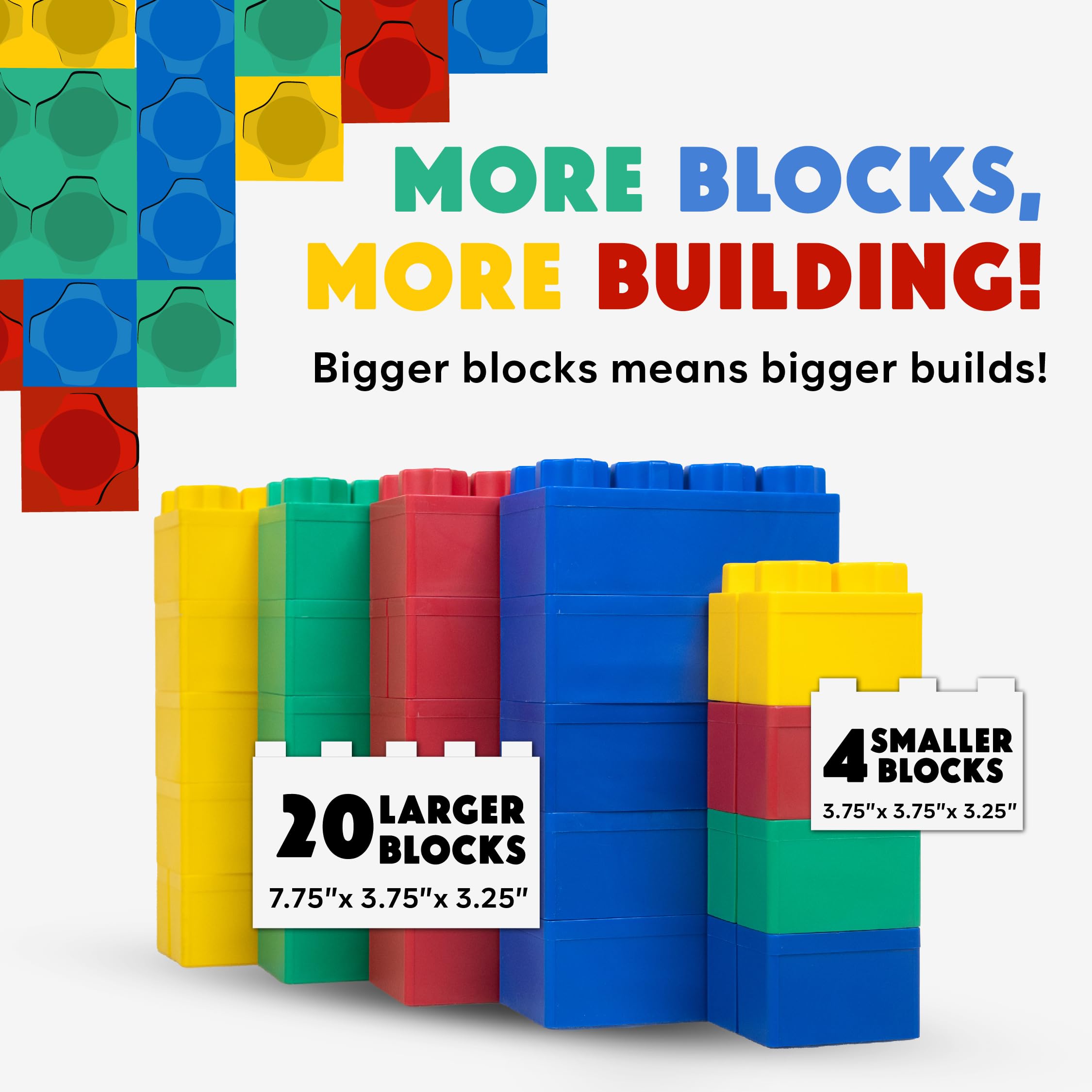 BiggoBlocks Large Building Blocks for Kids Ages 3-8 – 288 Piece Mega Set – Indoor & Outdoor STEM Toy for Boys & Girls