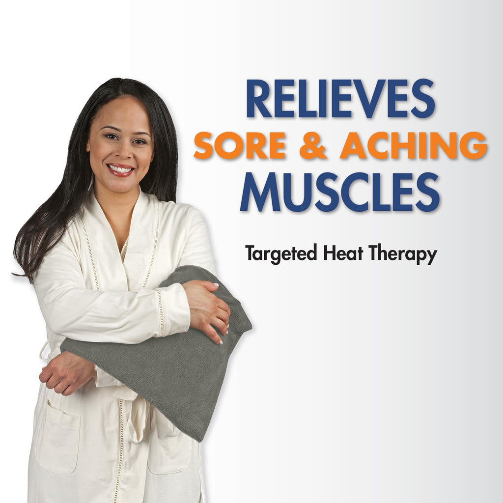 TheraCare Electric Heating Pad | Dry Heat Therapy | 4 Adjustable Heat Settings | 12" x 15" | Comfortable, Soft & Durable