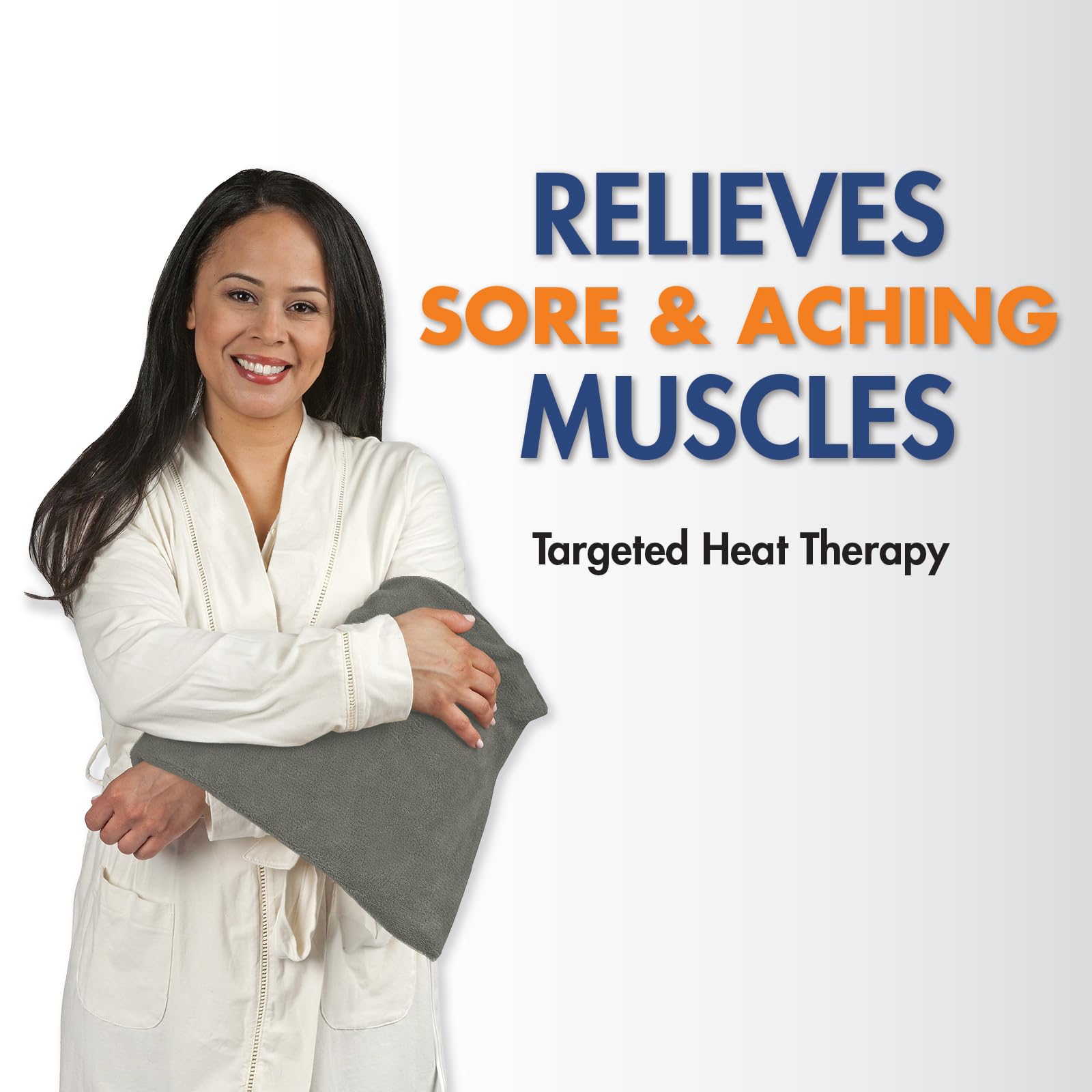 TheraCare Electric Heating Pad | Dry Heat Therapy | 4 Adjustable Heat Settings | 12" x 15" | Comfortable, Soft & Durable