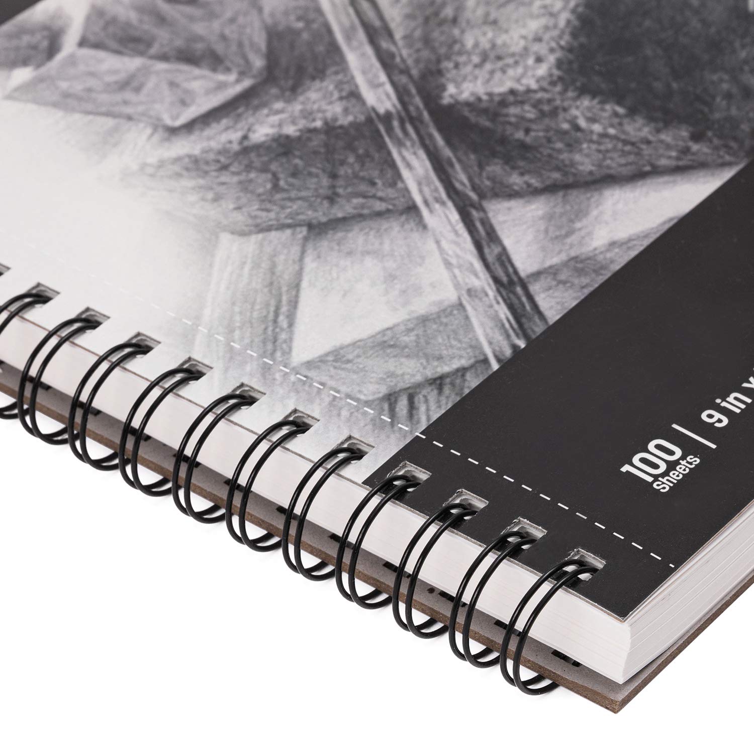 Amazon Basics Sketch Pad for Artists, Drawing Paper, Spiral Bound, Acid Free, 67 lb. / 100 gsm, 100 Sheets, 5.5"x8.5", White
