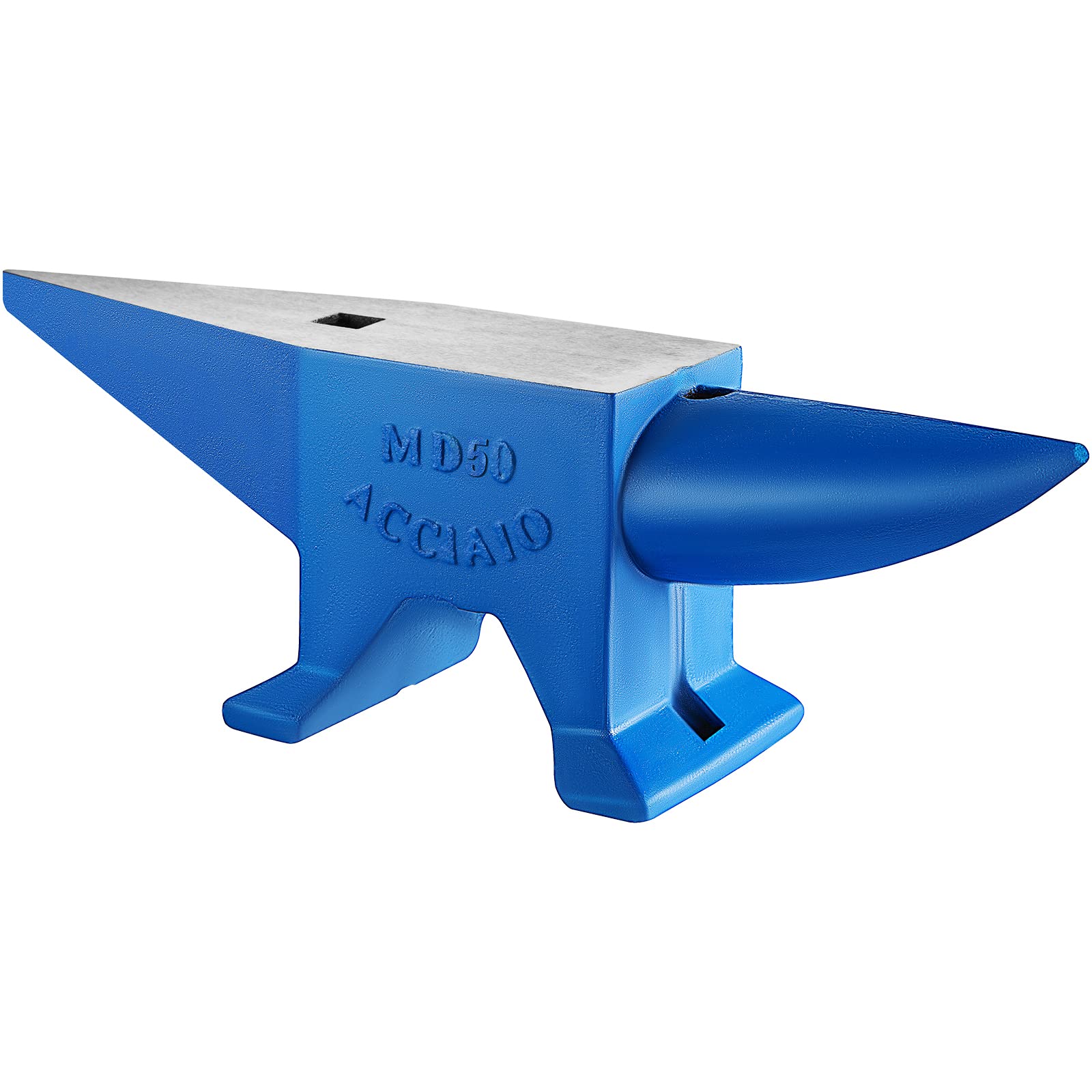 VEVOR Single Horn Anvil, 9 Lbs Cast Steel Anvil, High Hardness Rugged Round Horn Anvil Blacksmith, Compact Design and Stable Base, Forge Tools and Equipment, Metalsmith Tool for Bending and Shaping