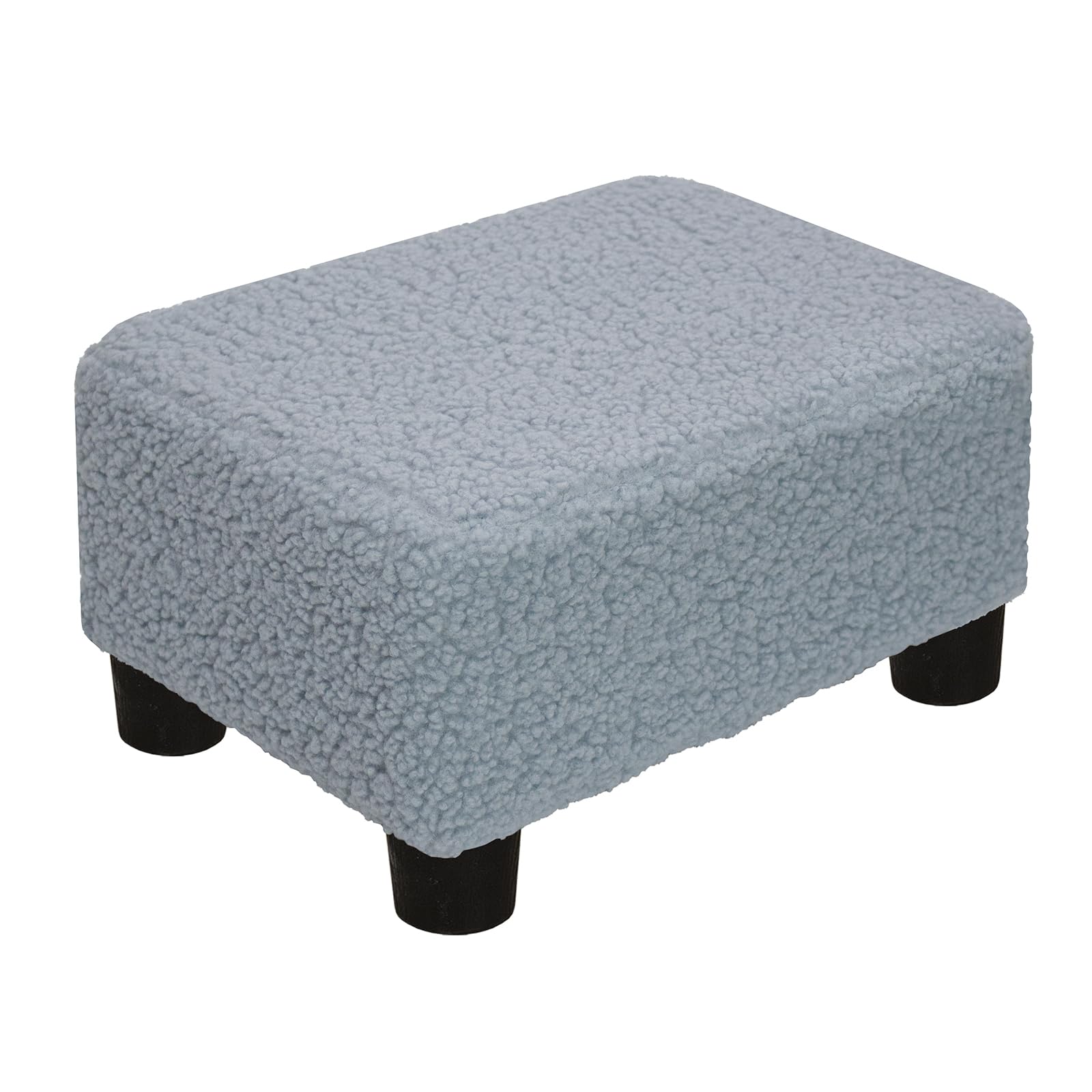 CAROLMADE Small Foot Stool Ottoman Footstool with Legs Under Desk Footrest for Living Room Bedroom and Office, Black