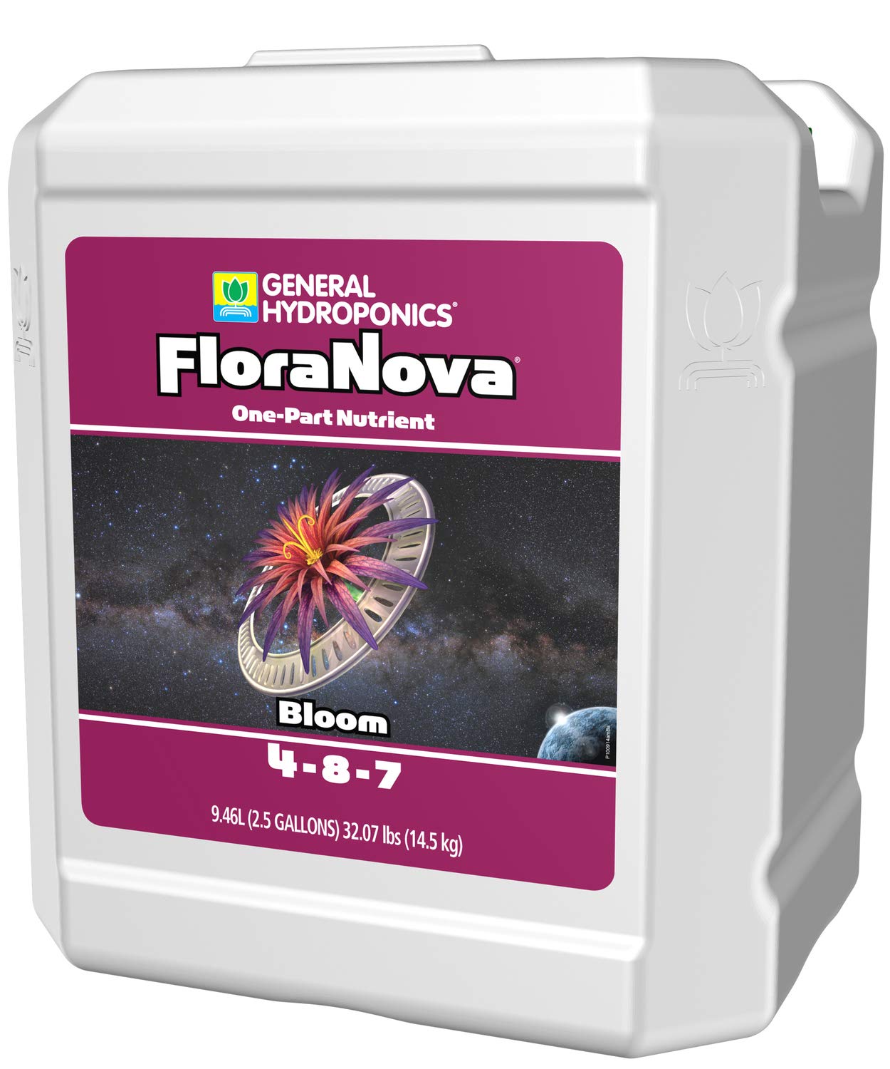 General Hydroponics HGC718805 FloraNova Grow 7-4-10, Robust Strength of Dry Fertilizer But in Rapid Liquid Form, Use for Hydroponics, Soilless Mixtures, Containers & Garden Grown Plants, 1-Gallon