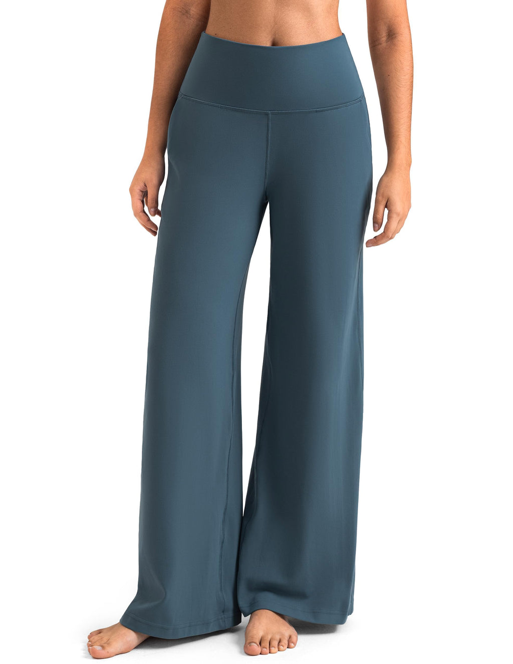 Colorfulkoala Dreamlux Women's High-Waisted Wide Leg Yoga Pants - Ultra Soft Casual Lounging Leggings 27.5/29.5/32.5" Inseam