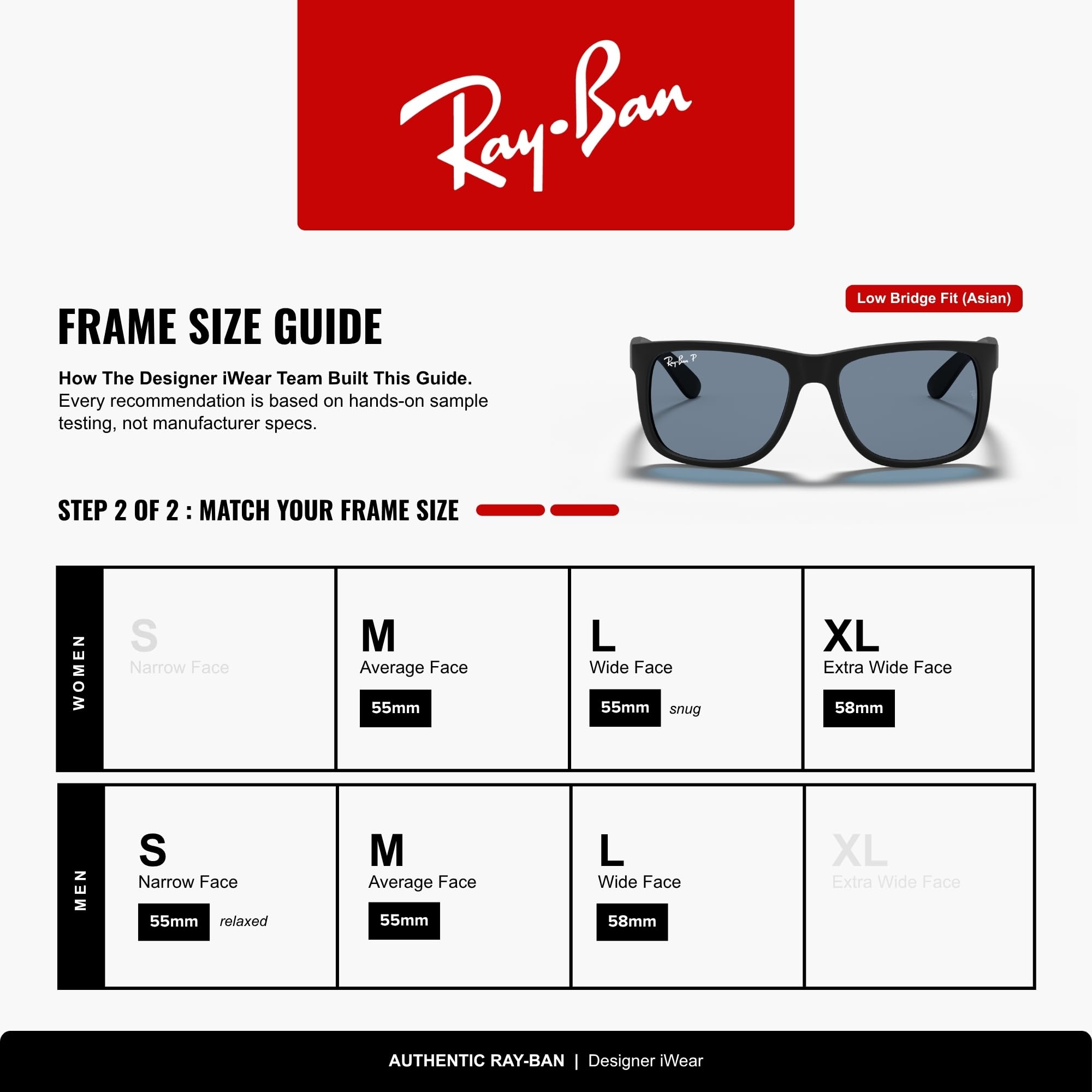 Ray-Ban RB4165F Justin Classic Square Sunglasses for Men