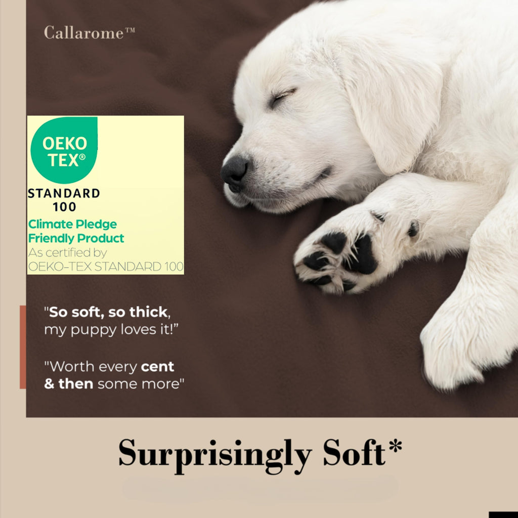 Waterproof Blanket for Bed & Couch Protection, Reddish/Green, 80"x90" | High-Density Heavy-Duty Material – Ultra-Soft & Durable Soft Fleece, Leakproof, Reversible, Silent No-Crinkle Design