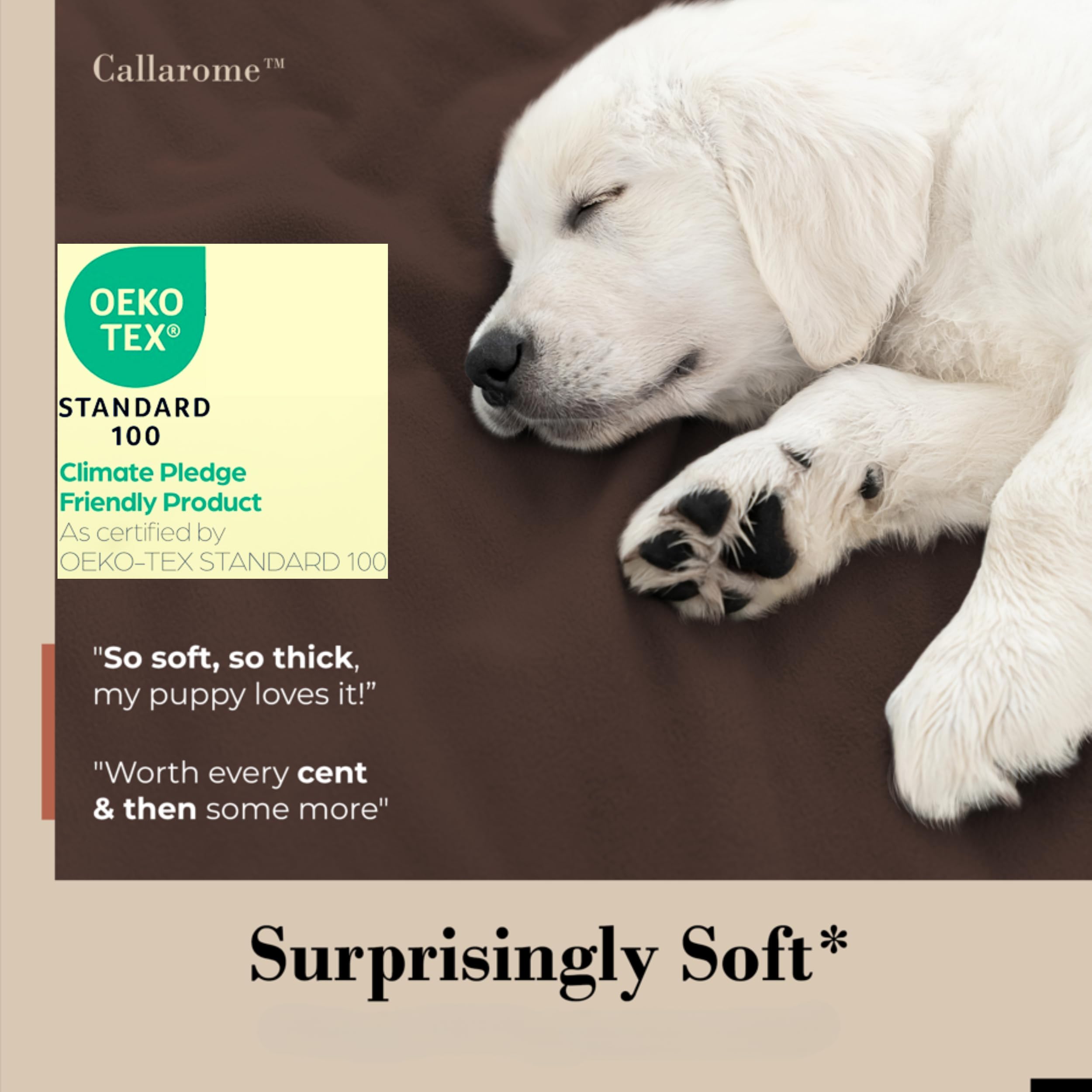 Waterproof Blanket for Bed & Couch Protection, Reddish/Green, 80"x90" | High-Density Heavy-Duty Material – Ultra-Soft & Durable Soft Fleece, Leakproof, Reversible, Silent No-Crinkle Design