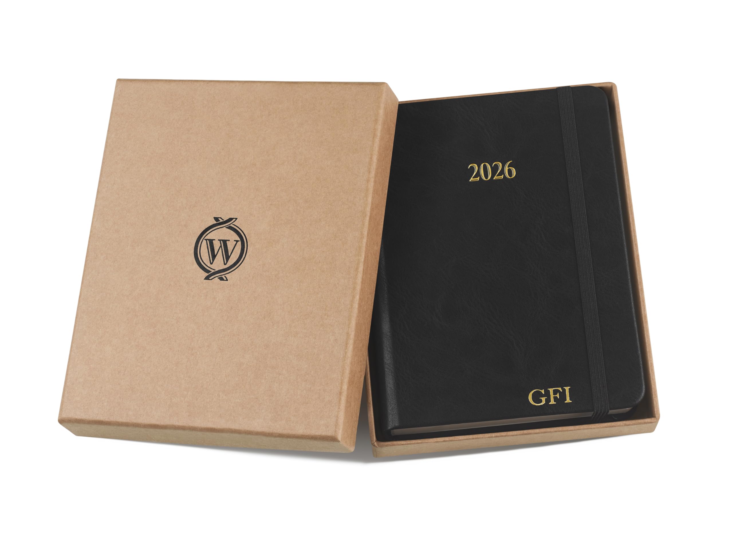 Wykeham's Executive 2026 Daily Journal Planner – US Public Holidays & Format – Customization Available (Brown, 6" x 4.5")