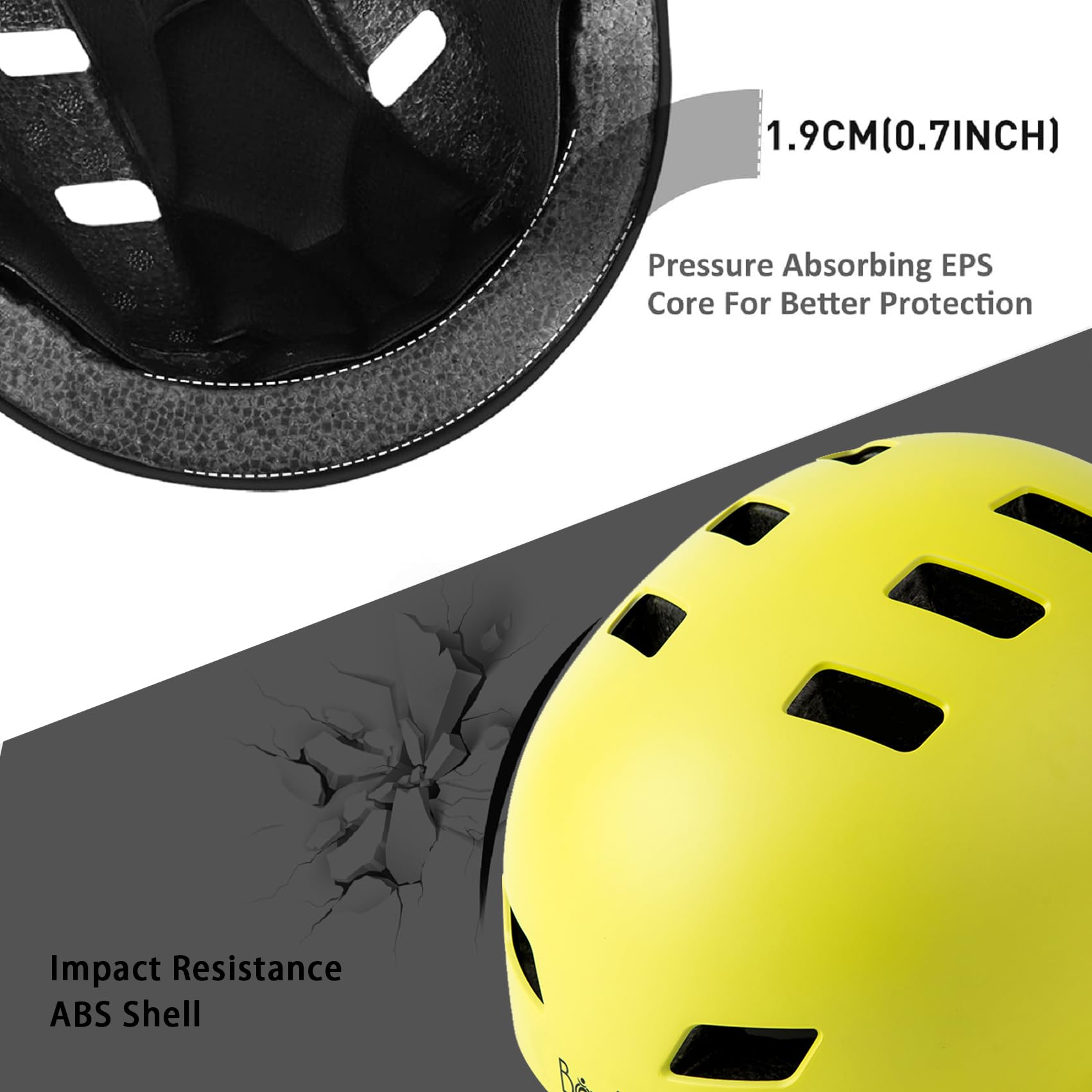 Bike Helmet 3 Sizes for Teenager Kids Youth Adults,Bavilk Skateboard Helmet Adjustable Multi-Sport Bicycle Cycling Scooter Roller Skate Inline Skating Rollerblading for Girls Boys Women Men Teen