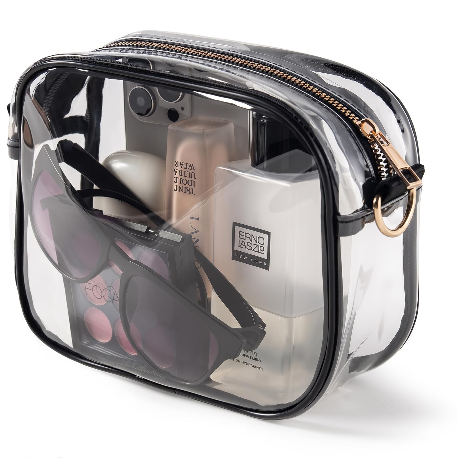 TOBVZOO Clear Bag Stadium Approved, Crossbody Transparent Bag for Concerts Sports Events, Purses for Men & Women