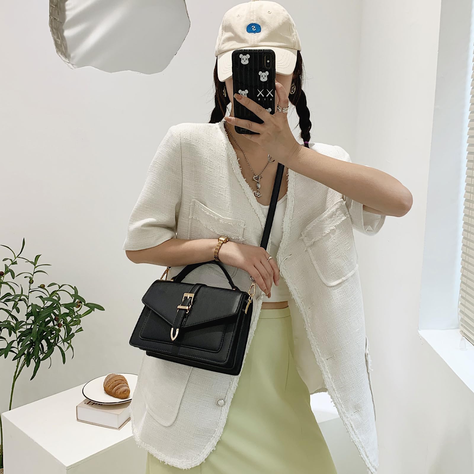 Travistar Crossbody Bags for Women Trendy - Small Cross Body Purse Shoulder Bag Leather Handbags Evening Clutch with 2 Straps | 2 detachable straps