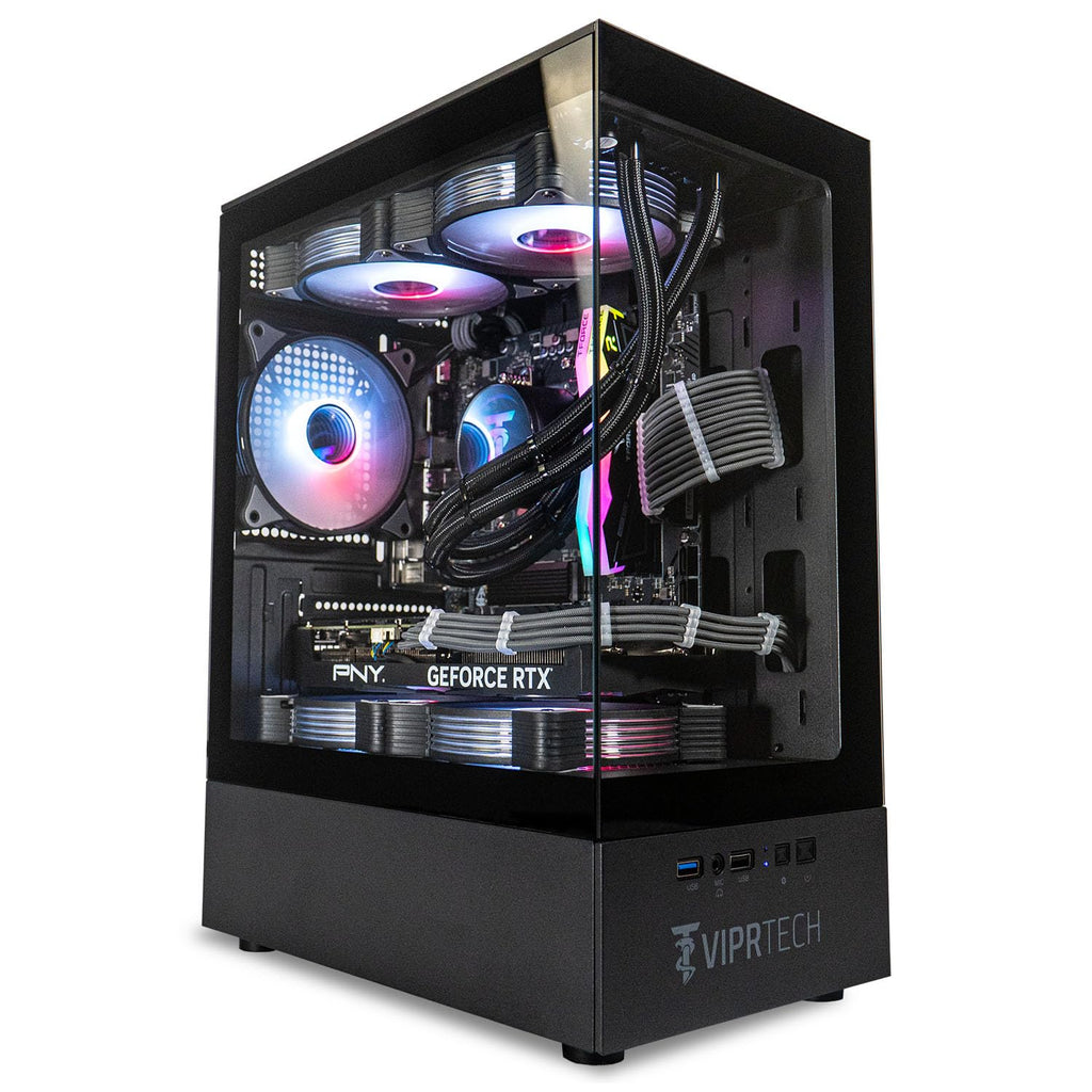 ViprTech Reaper 1.0 Gaming PC - AMD Ryzen 7 8700F (5.0Ghz Turbo), GeForce RTX 5060 Ti 8GB, 16GB DDR5, 1TB SSD, VR-Ready, WiFi BT USB-C, Win 11, Gaming Desktop Computer Prebuilt, Black