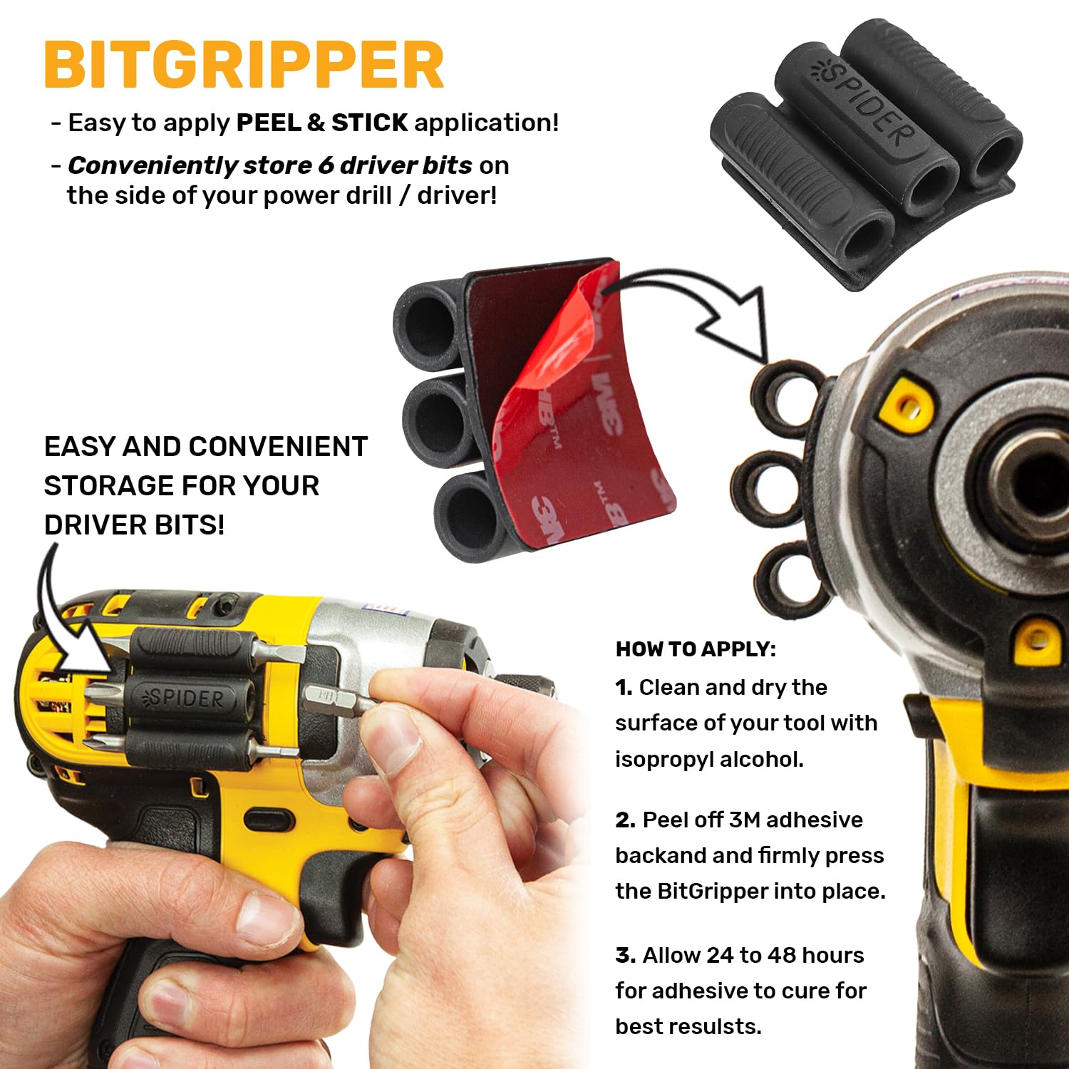 Spider Tool Holster - Improve The Way You Carry Your Power Drill, Driver, Multitool, Pneumatic, Multi-Tool and More on Your Belt - Compatible with All Major Tool Brands