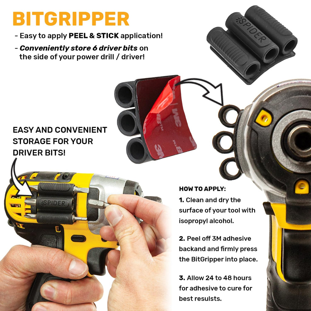 Spider Tool Holster - Improve The Way You Carry Your Power Drill, Driver, Multitool, Pneumatic, Multi-Tool and More on Your Belt - Compatible with All Major Tool Brands