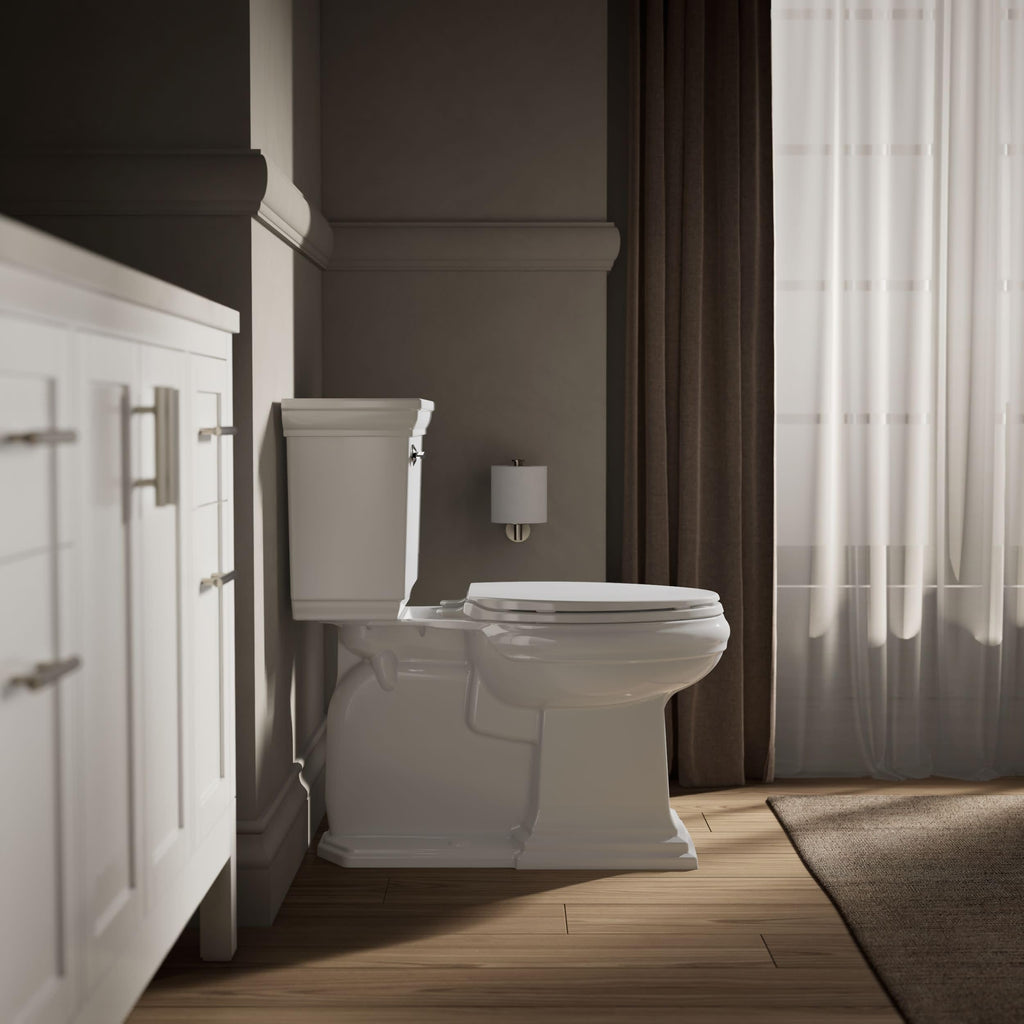 KOHLER K-4775-0 Brevia Round Toilet Seat with Quick-Release Hinges And Quick-Attach Hardware For Easy Clean, White