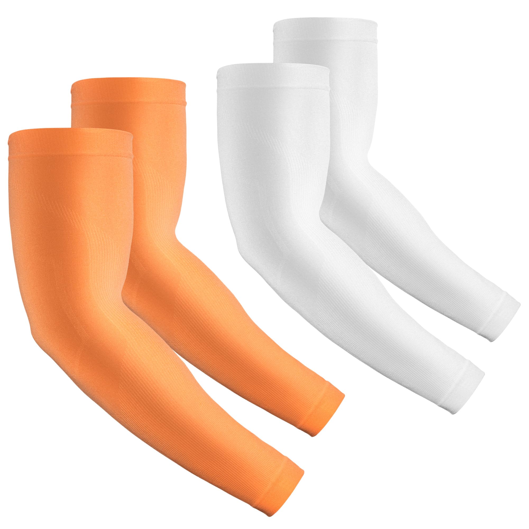 2 Pairs UV Protection Cooling Arm Sleeves Compression Sun Sleeves for Men Women Youth, Tattoo Cover Up, UPF 50