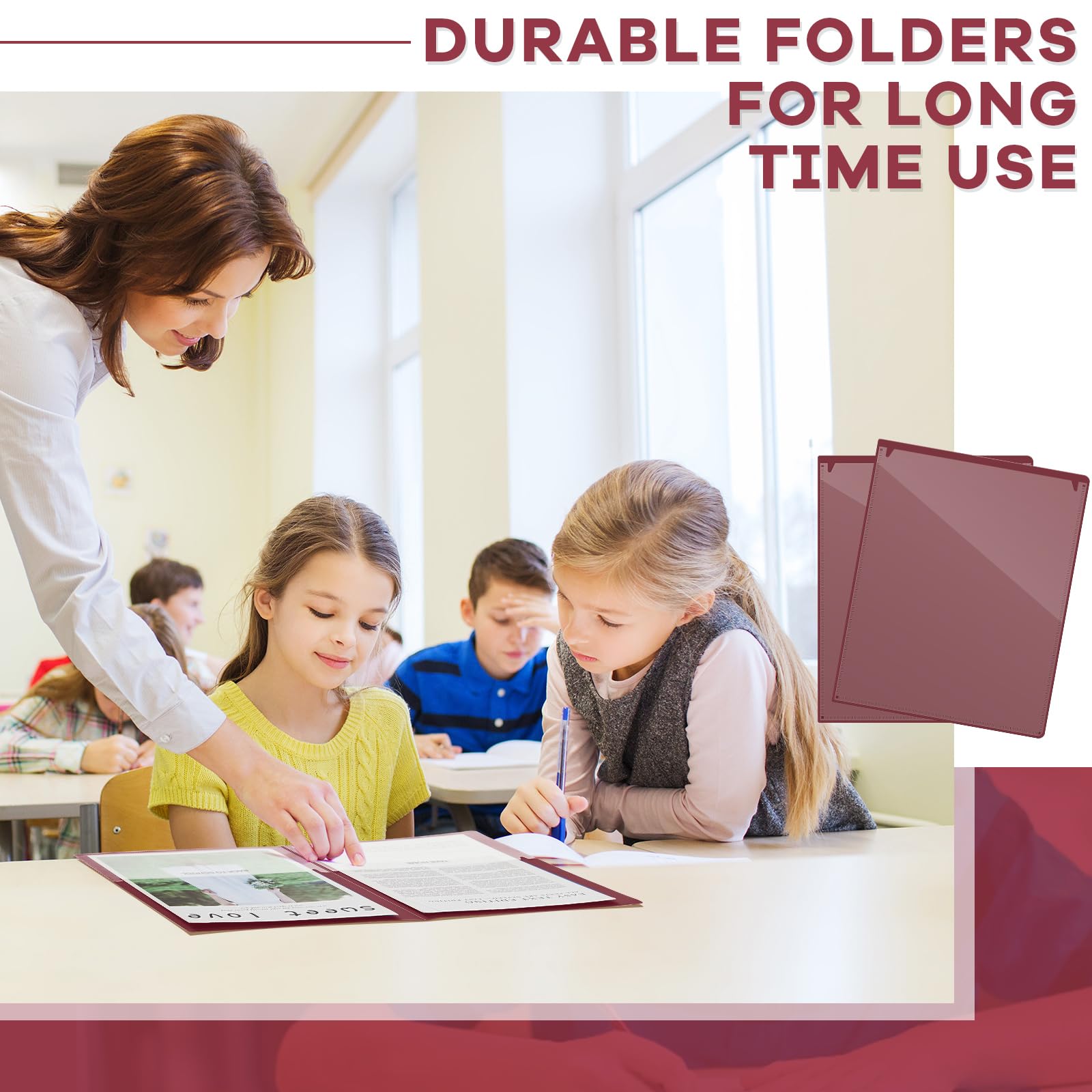 Henoyso 72 Pcs Plastic Take Home Folders with 2 Pockets Parent Teacher Classroom Communication Homework Folder for Students Parent Teacher Connect (Blue)