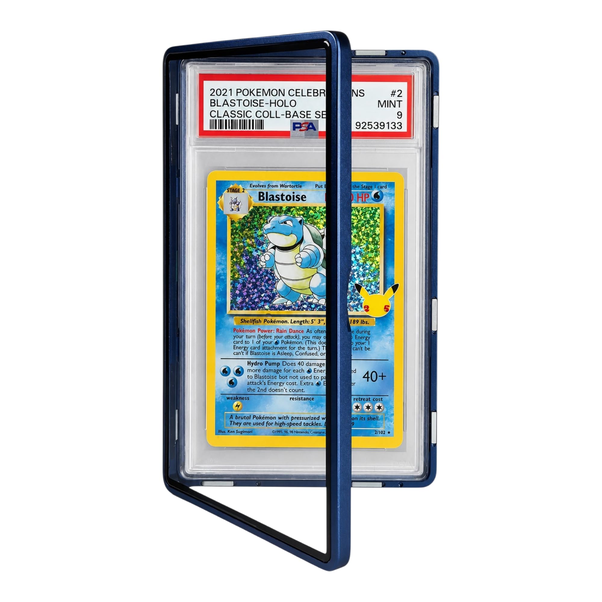 Metal PSA Slab Bumper Case UV Resistant- Safeguard Stackable Magnetic Aluminum Metal Case For Graded Cards (Black)