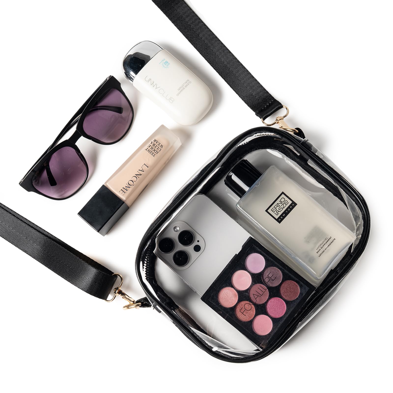 TOBVZOO Clear Bag Stadium Approved, Crossbody Transparent Bag for Concerts Sports Events, Purses for Men & Women