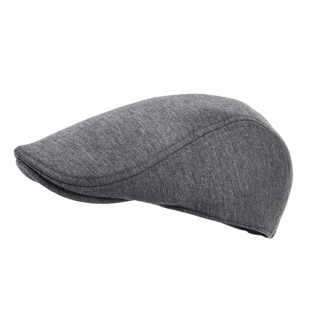 FEINION Men Cotton Newsboy Cap Soft Fit Cabbie Hat