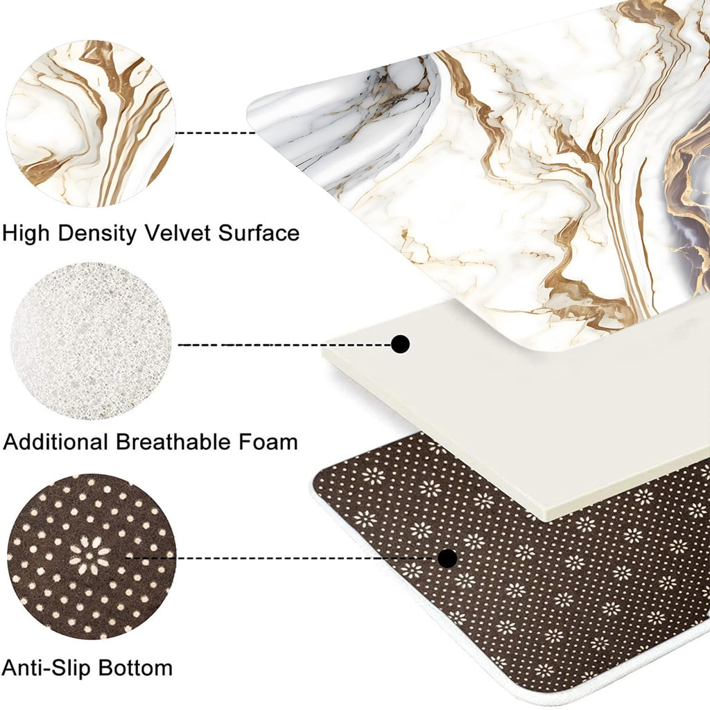 Nkzply 4 Pcs Black Marble Shower Curtain Sets with Rugs Gold Bathroom Sets with Shower Curtain and Rugs Modern Abstract Bathroom Decor Accessories Shower Curtains for Bathroom Toilet Lid Cover