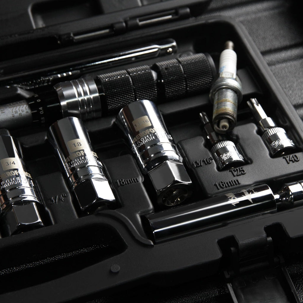 AEROFORCE 3/8-Inch Drive Spark Plug Socket Set 8PCS - Includes 6 Point Sockets 5/8-inch, 3/4-inch and 13/16-inch, 12 Point Sockets 14mm&18mm, 2 Extension Bars,Universal Joint