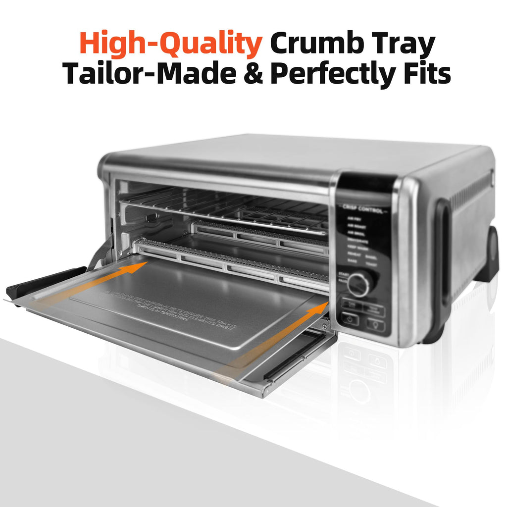 Replacement Baking Pan and Parchment Paper for Ninja Foodi SP101, Black Non-stick Baking Tray Air Fryer Liners Air Fryer Oven Accessories for Ninja Flip Toaster Oven