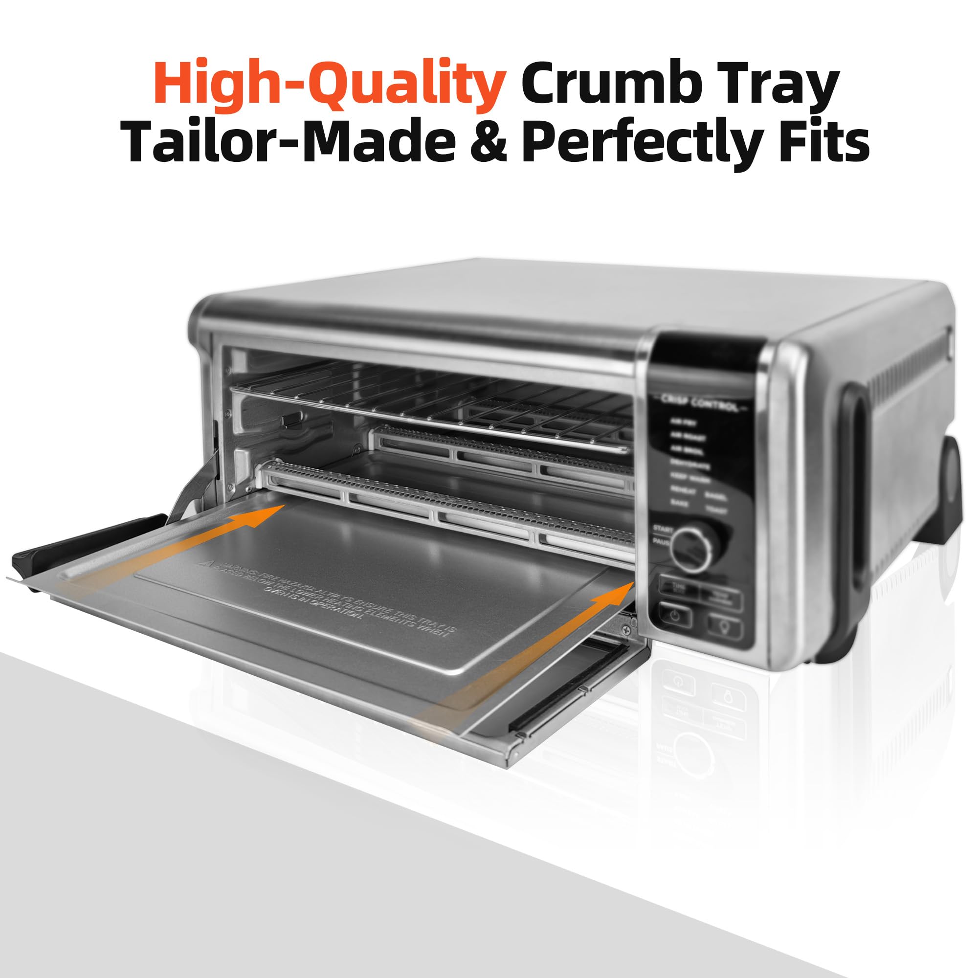 Replacement Baking Pan and Parchment Paper for Ninja Foodi SP101, Black Non-stick Baking Tray Air Fryer Liners Air Fryer Oven Accessories for Ninja Flip Toaster Oven