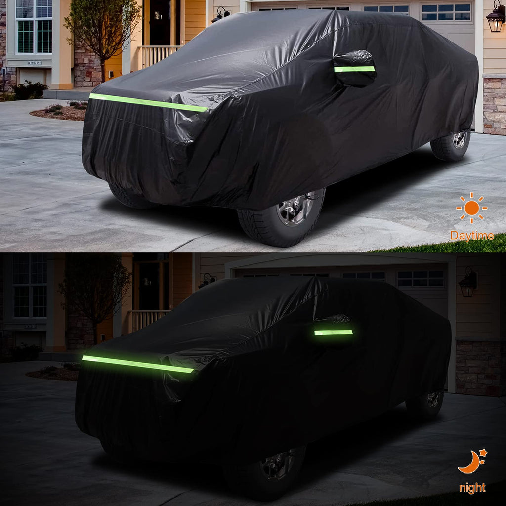 Waterproof Car Cover Replace for 1993-2010 Jeep Grand Cherokee, 6 Layers All Weather Car Cover with Zipper Door & Windproof Bands for Snow Rain Dust Protection