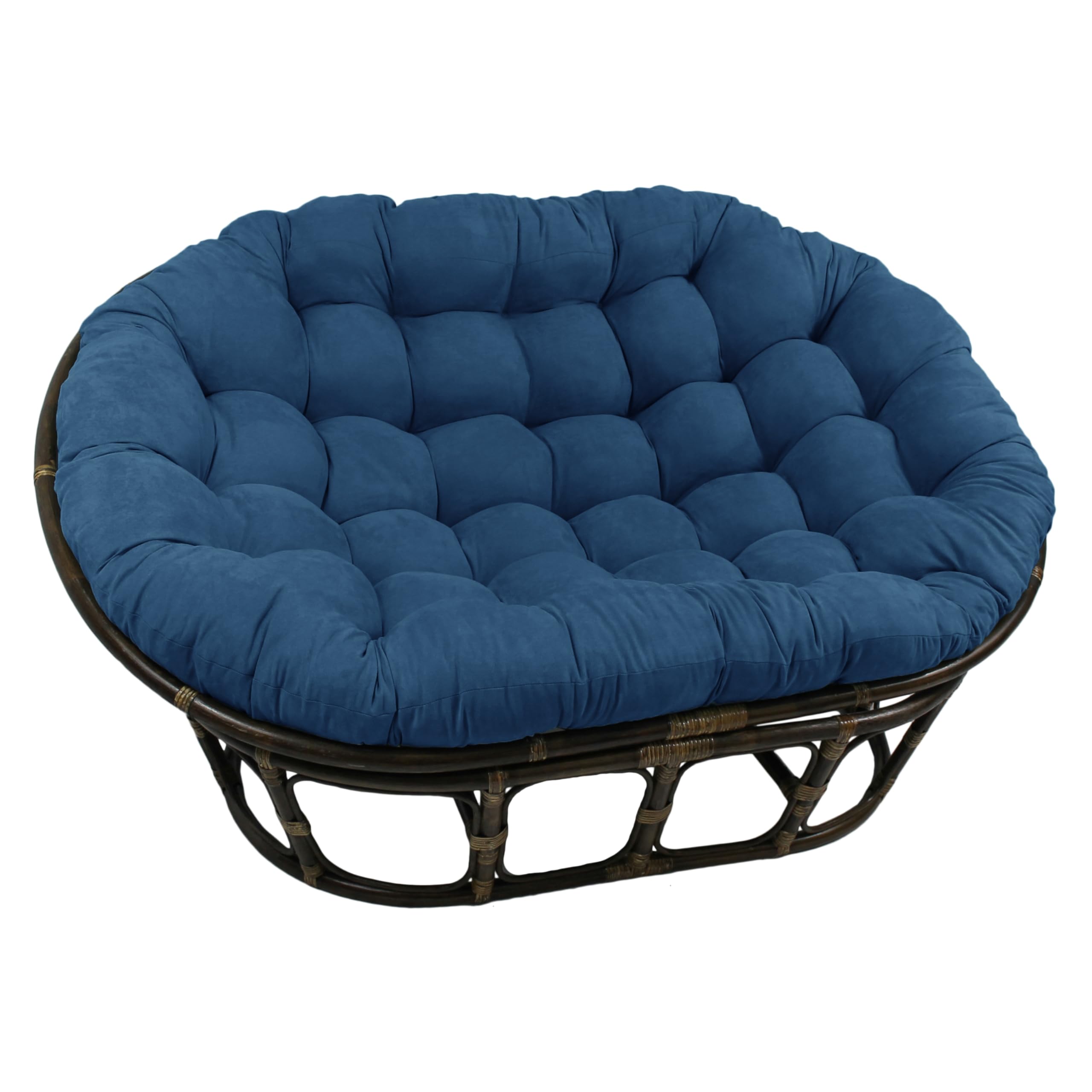Blazing Needles Polyester Microsuede Double Papasan Cushion, 1 Count (Pack of 1), Aqua Blue