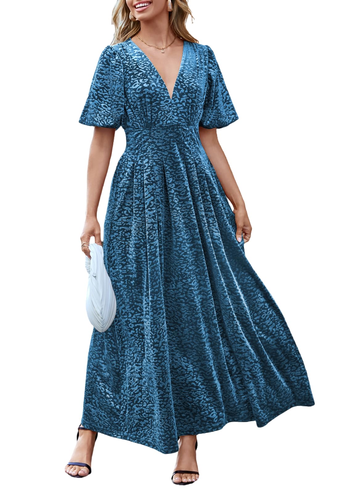 Sissyaki Women's Velvet Formal Dresses for Wedding Guest 2025 Fall Winter Dress