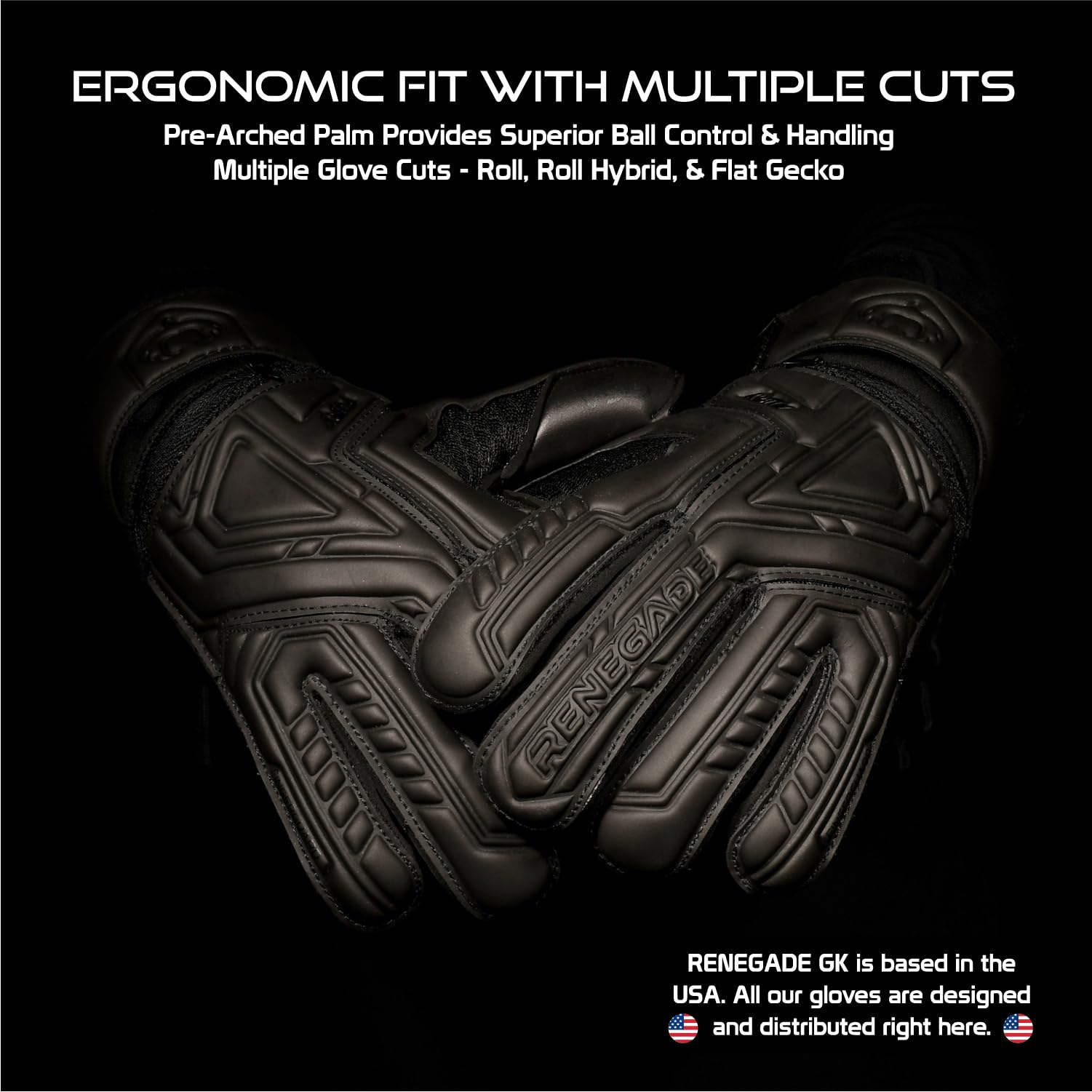 Renegade GK Fury Goalie Gloves with Microbe-Guard - Adult, Youth, Kids (Sizes 6-11) Pro-Tek Fingersaves & 4+3MM Giga Grip | High Performance Pro-Level Goalkeeper Glove | Based in USA