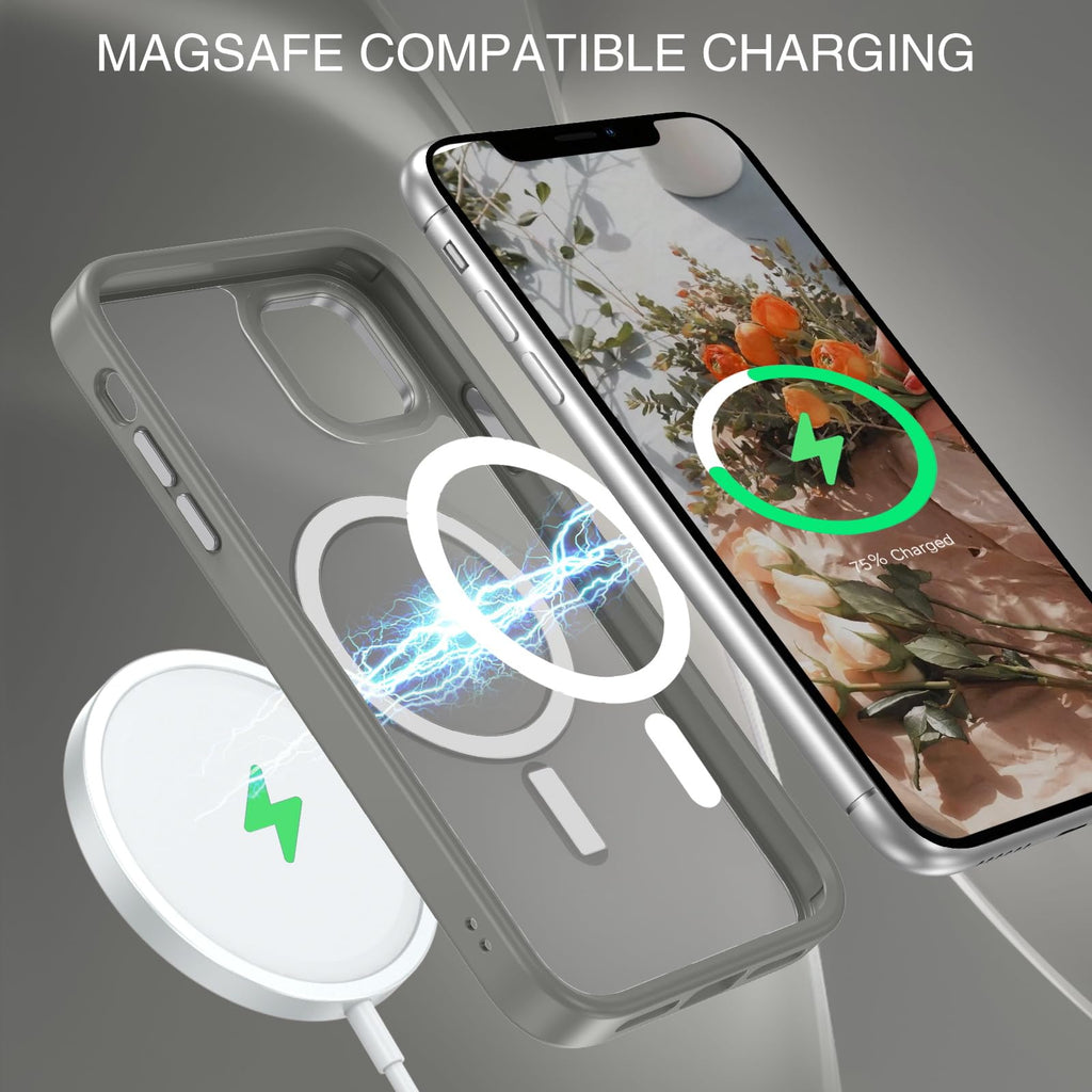 BENTOBEN for iPhone 11 Phone Case, Phone case for iPhone 11 Magnetic Case [Compatible with Mag Safe] Translucent Matte Slim Shockproof Anti-Fingerprint Protective Cover for iPhone 11 6.1’’ Black